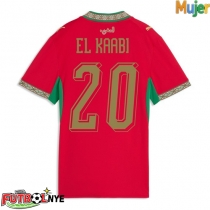Camiseta Marruecos Ayoub El Kaabi #20 Primera Equipación para mujer Mundial 2026 manga corta